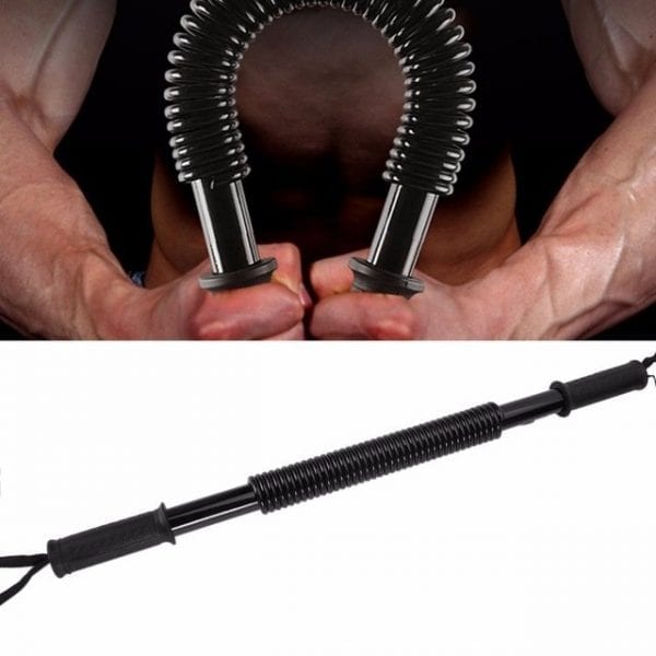 30kg Power Twister Bar Heavy Duty Wrist Arm Chest Exercise Fitness Equipment Forearms Spring Strength